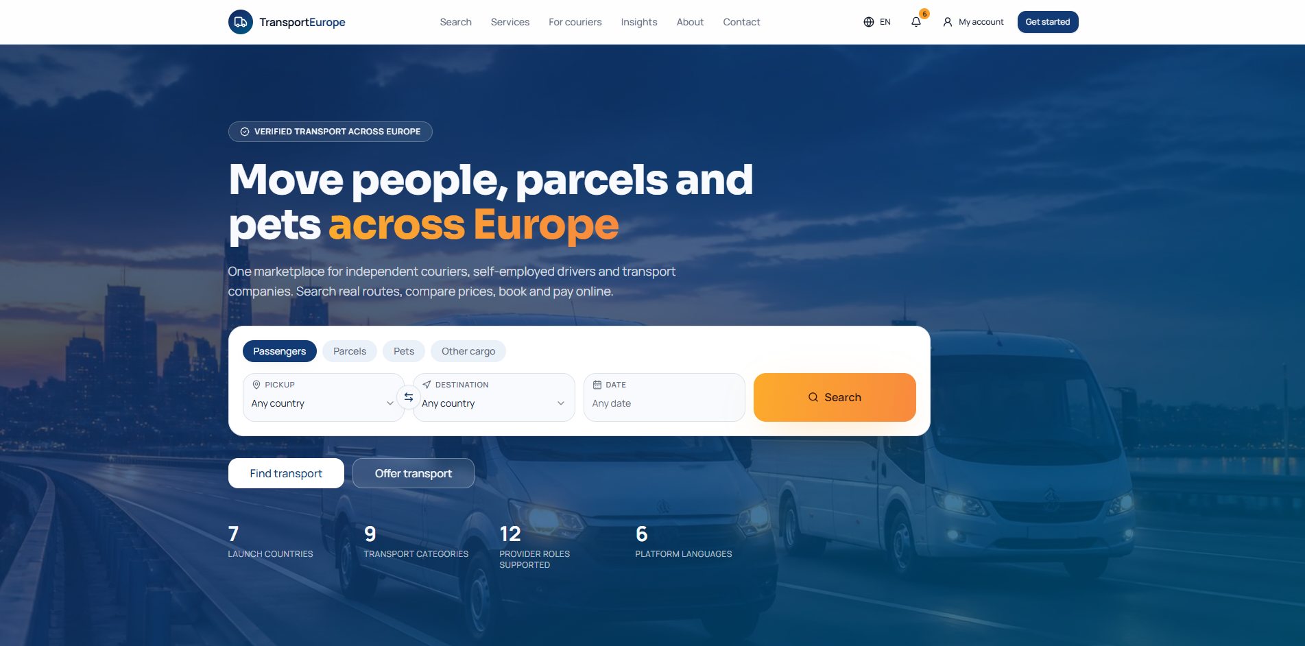 EuropeTransport marketplace platform