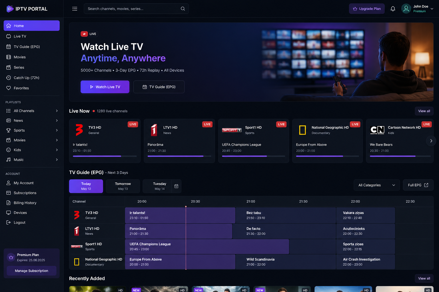 IPTV - Live Video, TV