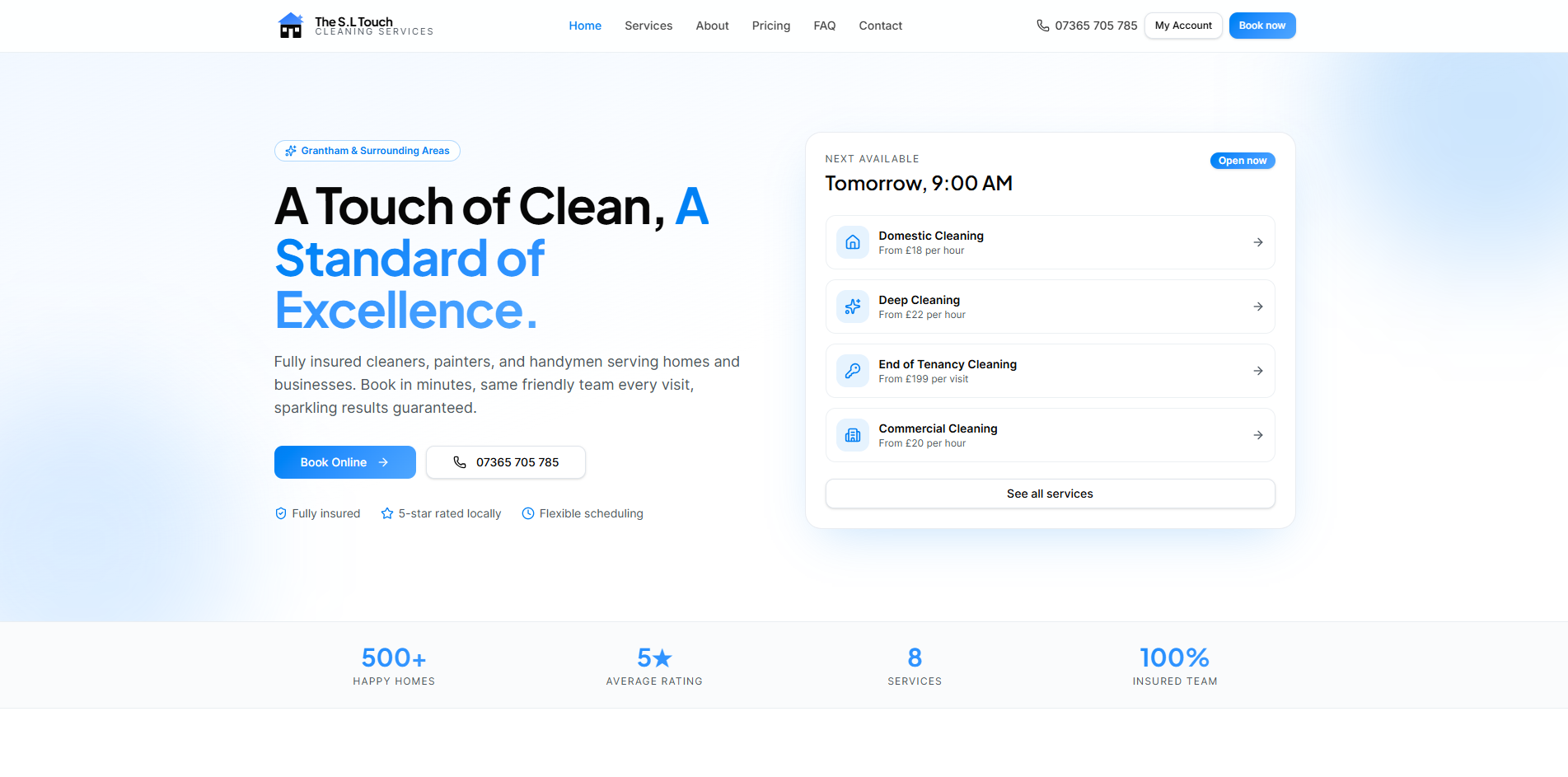 The S.L Touch website